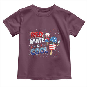 American Flag Popsicle Toddler T Shirt Red White And Cool