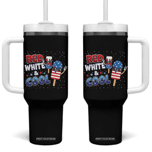 American Flag Popsicle Tumbler With Handle Red White And Cool