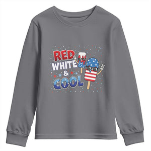 American Flag Popsicle Youth Sweatshirt Red White And Cool