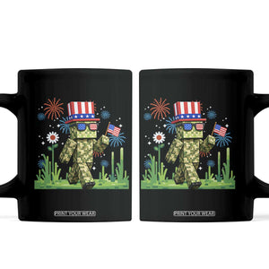 4th Of July Gamer Coffee Mug Pixel Art US Flag Gaming