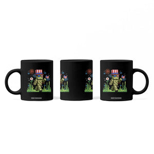 4th Of July Gamer Coffee Mug Pixel Art US Flag Gaming