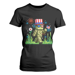 4th Of July Gamer T Shirt For Women Pixel Art US Flag Gaming