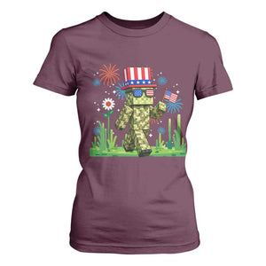 4th Of July Gamer T Shirt For Women Pixel Art US Flag Gaming