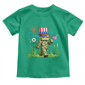4th Of July Gamer Toddler T Shirt Pixel Art US Flag Gaming