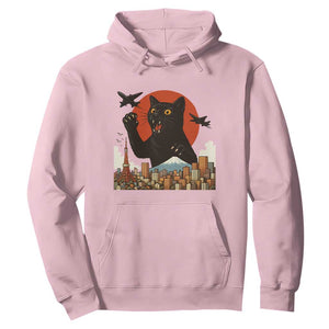Funny Giant Cat Monster Roaring Tokyo Japan Hoodie TS12 Light Pink Print Your Wear