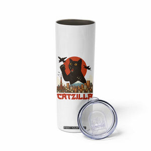 Catzilla Skinny Tumbler Funny Giant Cat Monster Roaring Tokyo Japan TS12 Print Your Wear