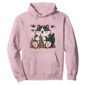 Funny Giant Cat Monster Invades City Hoodie Cat Lover Gift TS12 Light Pink Print Your Wear