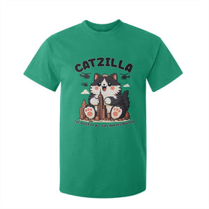 Cute Catzilla T Shirt For Kid The Ruler Of All Cute And Destructive Funny TS12 Irish Green Print Your Wear