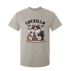 Cute Catzilla T Shirt For Kid The Ruler Of All Cute And Destructive Funny TS12 Sand Print Your Wear