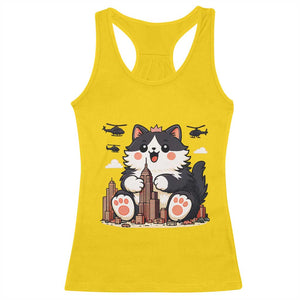 Funny Giant Cat Monster Invades City Racerback Tank Top Cat Lover Gift TS12 Daisy Print Your Wear