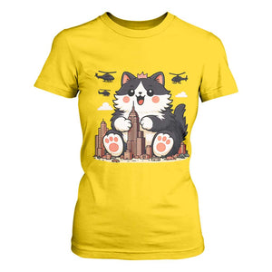 Funny Giant Cat Monster Invades City T Shirt For Women Cat Lover Gift TS12 Daisy Print Your Wear
