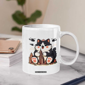 Funny Giant Cat Monster Invades City Coffee Mug Cat Lover Gift TS12 Print Your Wear