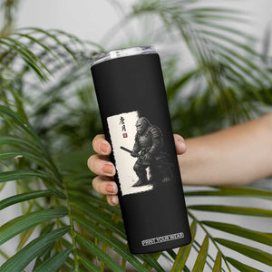 Samurai Bigfoot Skinny Tumbler Japanese Vintage Graphic Sumie Warrior Art TS12 Print Your Wear