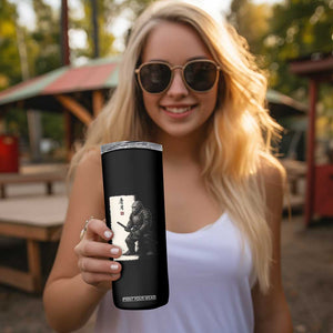 Samurai Bigfoot Skinny Tumbler Japanese Vintage Graphic Sumie Warrior Art TS12 Print Your Wear