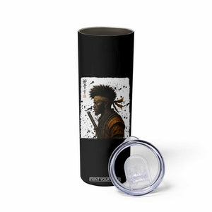 Afro American Samurai Skinny Tumbler Japanese Vintage Graphic Sumie Katana TS12 Print Your Wear