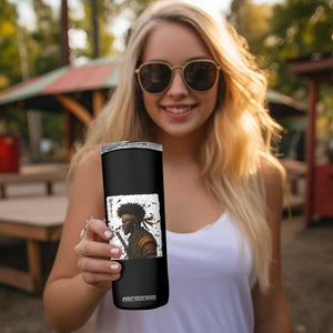 Afro American Samurai Skinny Tumbler Japanese Vintage Graphic Sumie Katana TS12 Print Your Wear