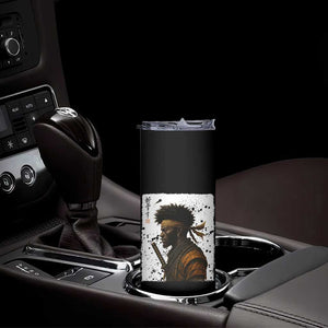 Afro American Samurai Skinny Tumbler Japanese Vintage Graphic Sumie Katana TS12 Print Your Wear