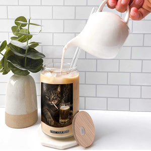 Funny Smoking Cat Glass Can Cigarette Kitty Beer Lover TS12 Print Your Wear