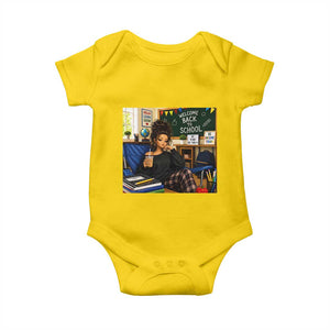 Funny Back To School Doll Face Meme Baby Onesie Coffee Teacher Gift TS12 Daisy Print Your Wear