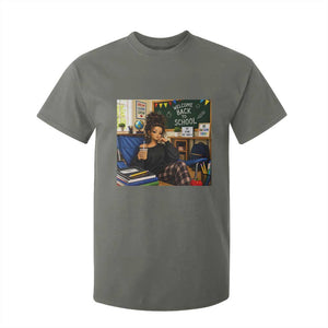 Funny Back To School Doll Face Meme T Shirt For Kid Coffee Teacher Gift TS12 Military Green Print Your Wear