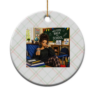 Funny Back To School Doll Face Meme Ceramic Ornament Coffee Teacher Gift TS12 1pc Christmas Plaid Print Your Wear