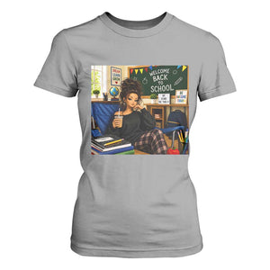 Funny Back To School Doll Face Meme T Shirt For Women Coffee Teacher Gift TS12 Sport Gray Print Your Wear