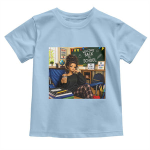 Funny Back To School Doll Face Meme Toddler T Shirt Coffee Teacher Gift TS12 Light Blue Print Your Wear