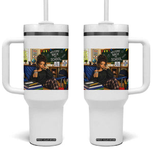 Funny Back To School Doll Face Meme Tumbler With Handle Coffee Teacher Gift TS12 One Size: 40 oz White Print Your Wear