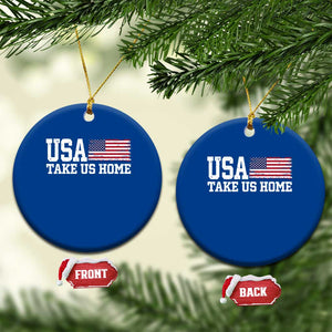 Patriotic USA Soccer Fan Ceramic Ornament Take Us Home Game Day TS12 1pc Blue Print Your Wear