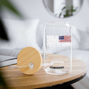 Patriotic USA Soccer Fan Glass Can Take Us Home Game Day TS12 Print Your Wear