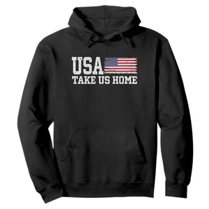 Patriotic USA Soccer Fan Hoodie Take Us Home Game Day TS12 Black Print Your Wear