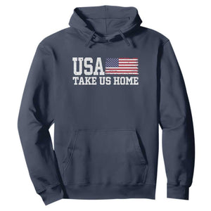 Patriotic USA Soccer Fan Hoodie Take Us Home Game Day TS12 Navy Print Your Wear