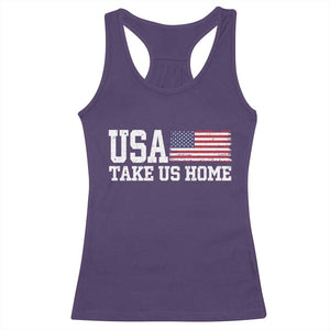 Patriotic USA Soccer Fan Racerback Tank Top Take Us Home Game Day TS12 Purple Print Your Wear