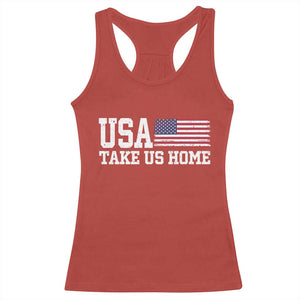 Patriotic USA Soccer Fan Racerback Tank Top Take Us Home Game Day TS12 Red Print Your Wear
