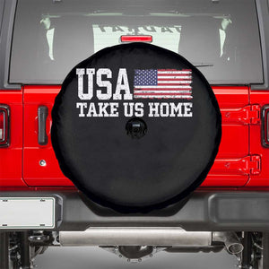 Patriotic USA Soccer Fan Spare Tire Cover Take Us Home Game Day TS12 Black Print Your Wear