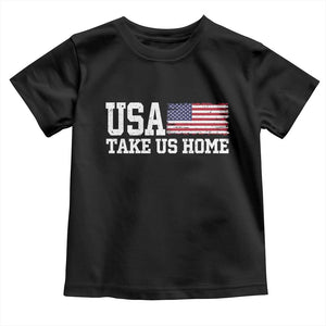 Patriotic USA Soccer Fan Toddler T Shirt Take Us Home Game Day TS12 Black Print Your Wear