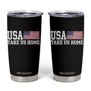 Patriotic USA Soccer Fan Tumbler Cup Take Us Home Game Day TS12 Black Print Your Wear