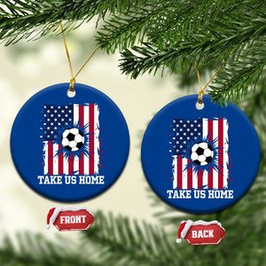 USA Soccer Game Day Ceramic Ornament Take Us Home TS12 1pc Blue Print Your Wear