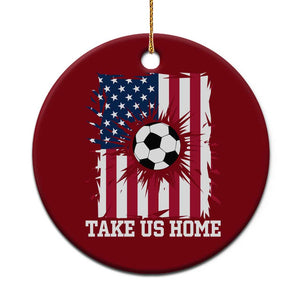 USA Soccer Game Day Ceramic Ornament Take Us Home TS12 1pc Red Print Your Wear