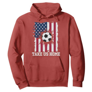 USA Soccer Game Day Hoodie Take Us Home TS12 Red Print Your Wear