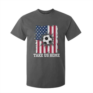 USA Soccer Game Day T Shirt For Kid Take Us Home TS12 Dark Heather Print Your Wear