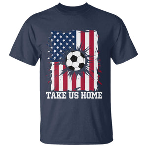 USA Soccer Game Day T Shirt Take Us Home TS12 Navy Print Your Wear