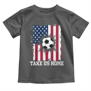 USA Soccer Game Day Toddler T Shirt Take Us Home TS12 Dark Heather Print Your Wear