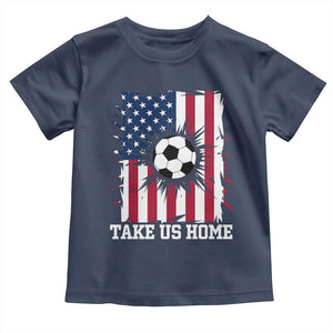 USA Soccer Game Day Toddler T Shirt Take Us Home TS12 Navy Print Your Wear