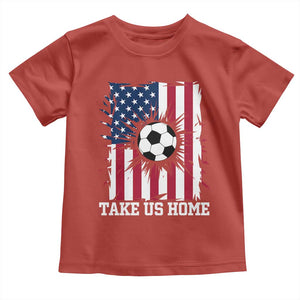 USA Soccer Game Day Toddler T Shirt Take Us Home TS12 Red Print Your Wear