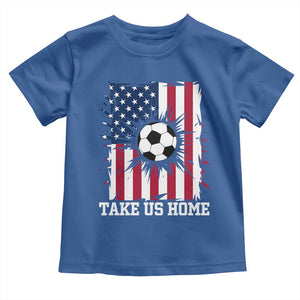 USA Soccer Game Day Toddler T Shirt Take Us Home TS12 Royal Blue Print Your Wear