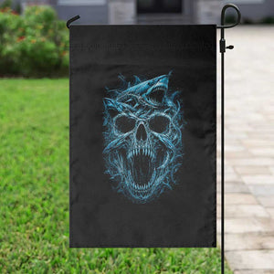 Vintage Great White Shark Skull Garden Flag Deep Sea Horror Art