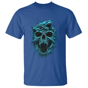 Vintage Great White Shark Skull T Shirt Deep Sea Horror Art