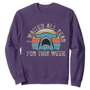 Hammerhead Shark Sweatshirt I Waited All Year For This Week Ocean Lover