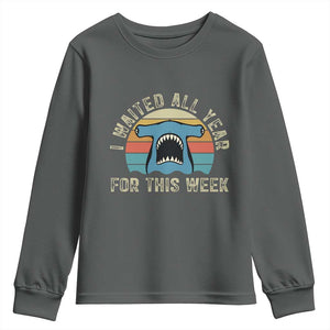 Hammerhead Shark Youth Sweatshirt I Waited All Year For This Week Ocean Lover